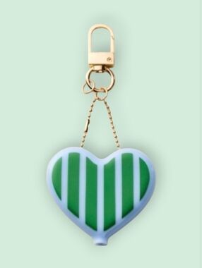 Kate Spade New York x Target Striped Heart-Shaped Coin Purse Bag Charm